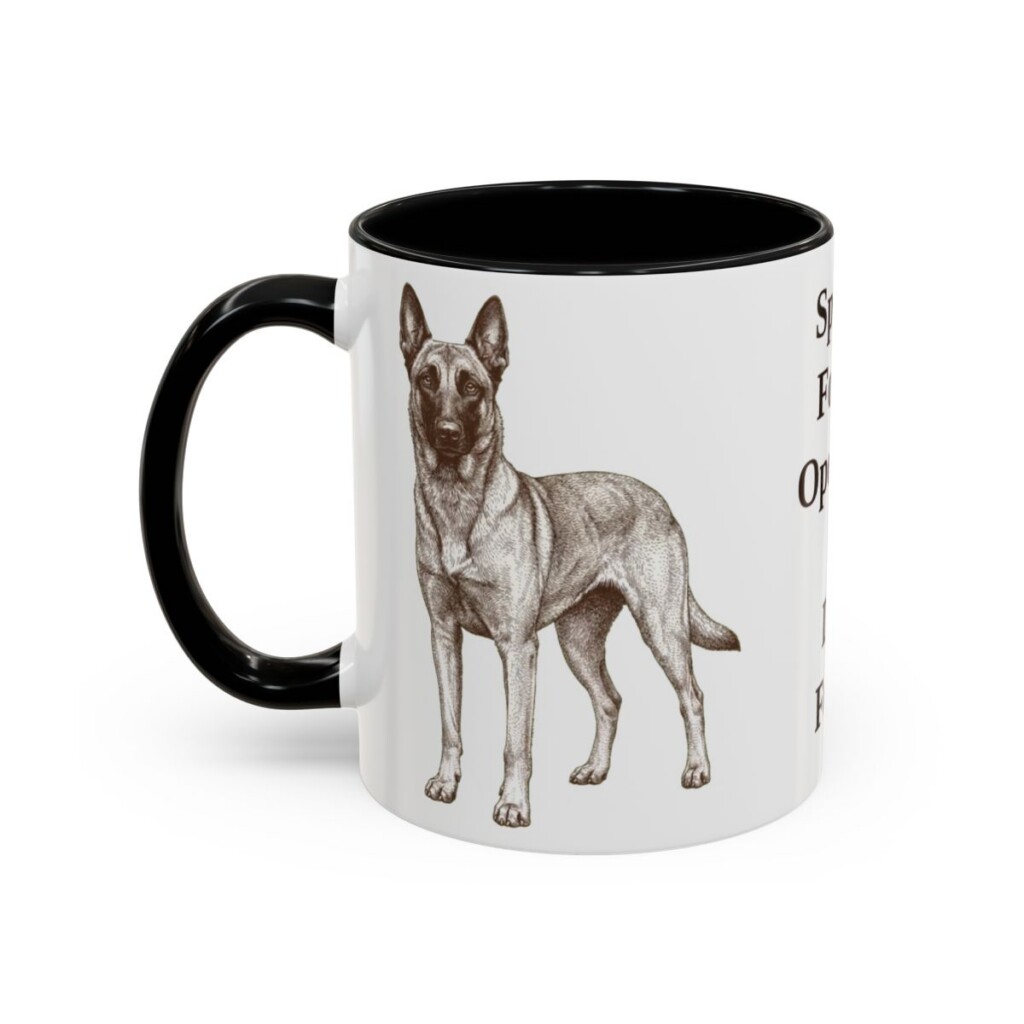 belgian-malinois-mug-humor-black-left-1 11oz Funny Belgian Malinois Mug, Special Forces Operator In Dog Form, Vintage Dog Coffee Mug, Dog Lover Gift