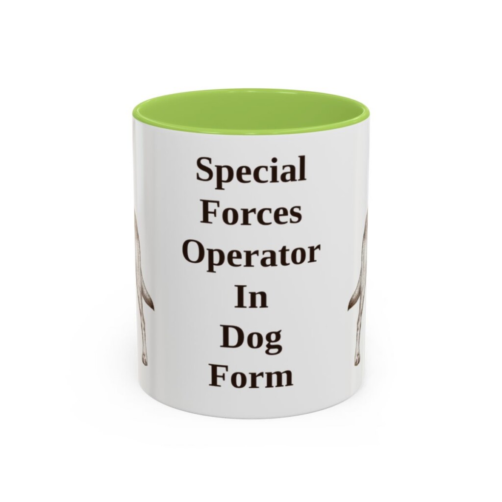 belgian-malinois-mug-humor-light-green-1 11oz Funny Belgian Malinois Mug, Special Forces Operator In Dog Form, Vintage Dog Coffee Mug, Dog Lover Gift