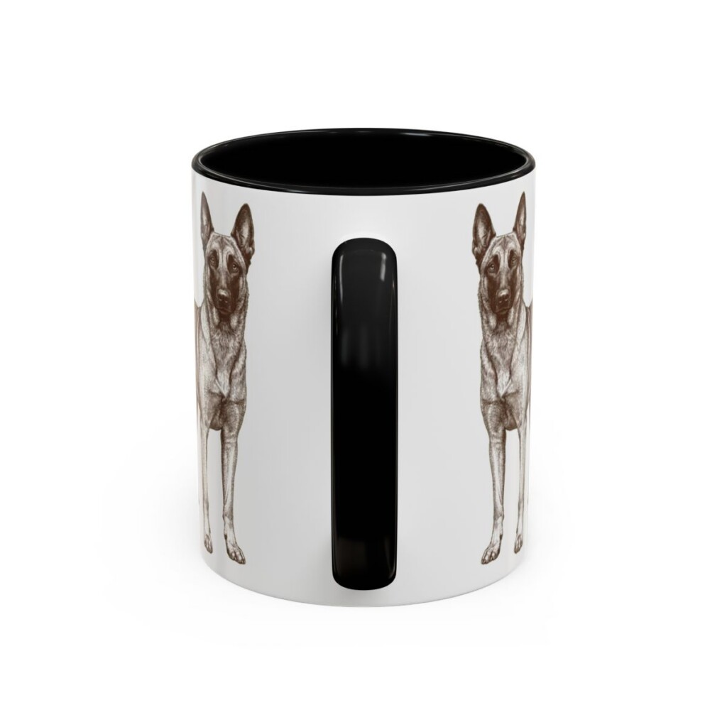 11oz Belgian Malinois Latin Mug, Belgian Malinois, Vintage Dog Coffee Mug, Dog Lover Gift