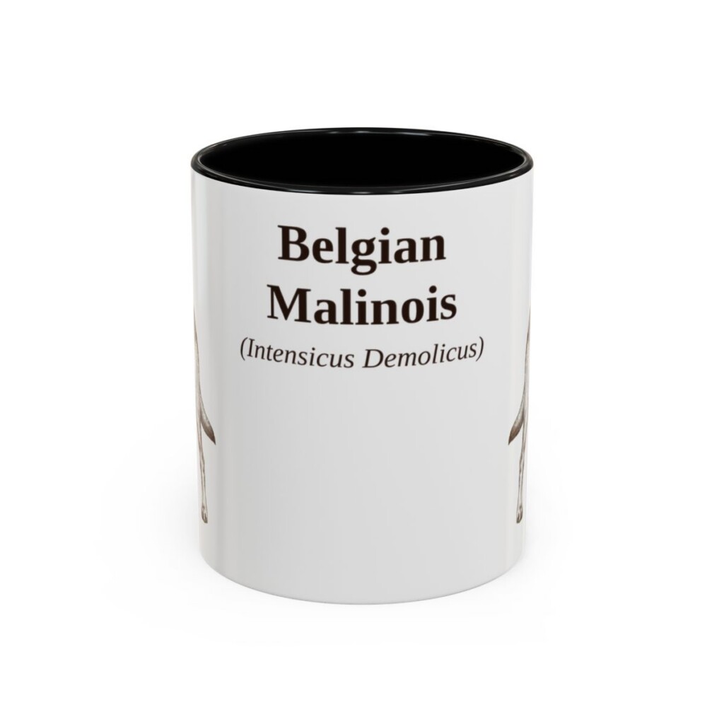 11oz Belgian Malinois Latin Mug, Belgian Malinois, Vintage Dog Coffee Mug, Dog Lover Gift