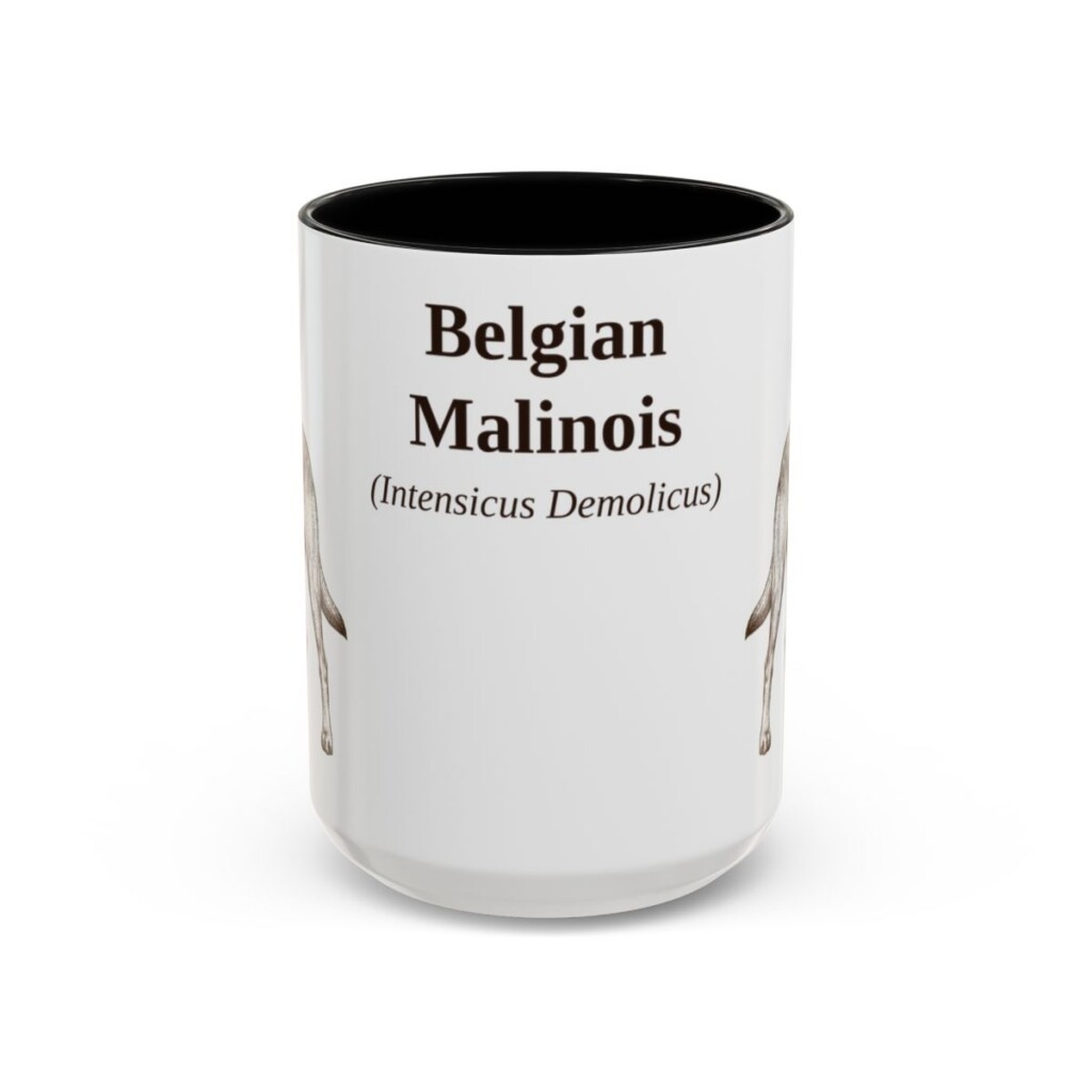 belgian-malinois-mug-latin-black-front-3 15oz Belgian Malinois Latin Mug, Belgian Malinois, Vintage Dog Coffee Mug, Dog Lover Gift