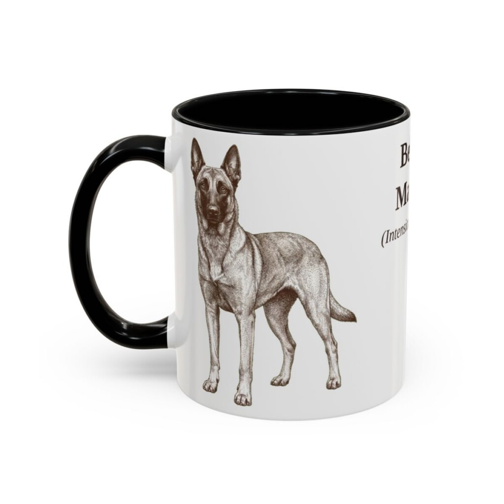 11oz Belgian Malinois Latin Mug, Belgian Malinois, Vintage Dog Coffee Mug, Dog Lover Gift