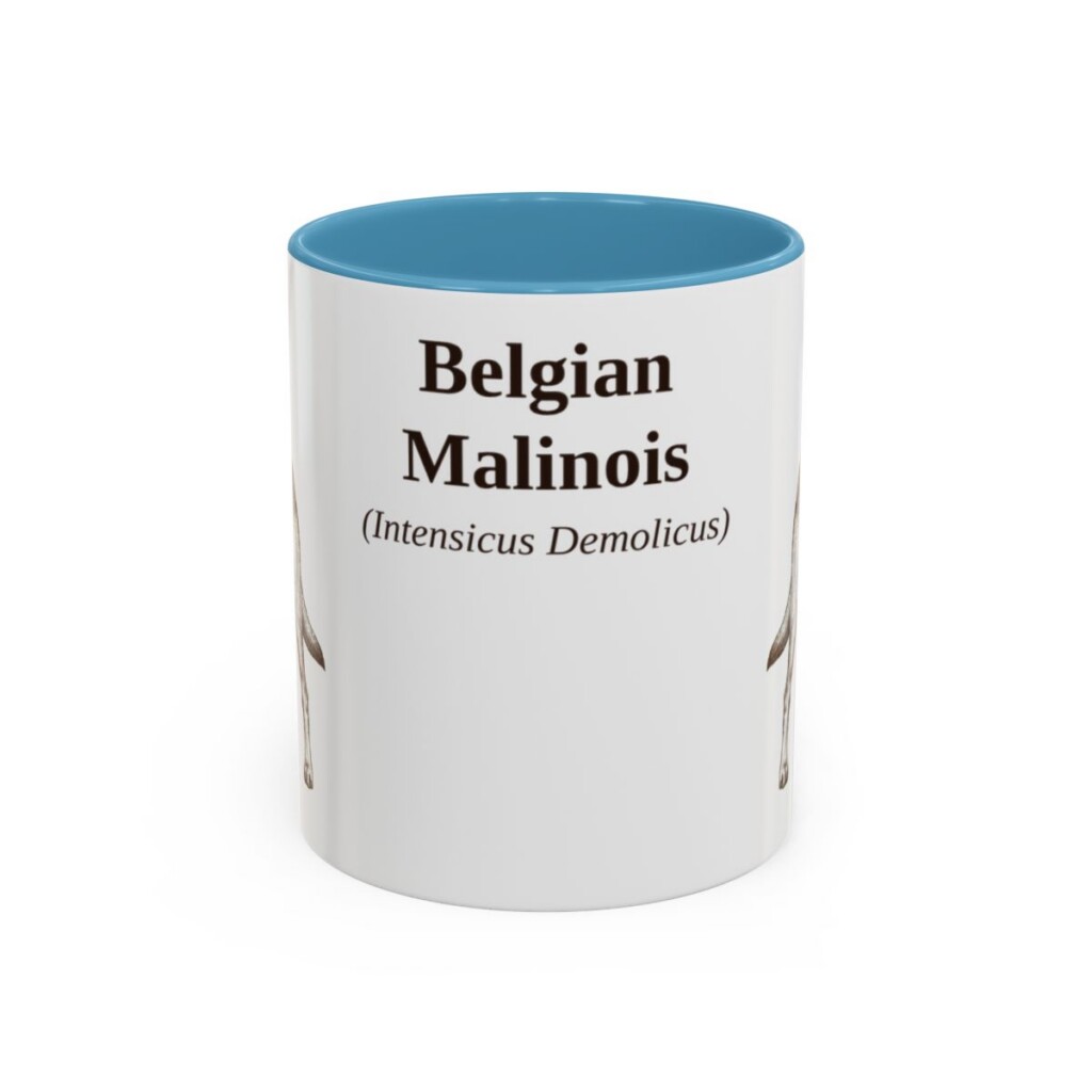 11oz Belgian Malinois Latin Mug, Belgian Malinois, Vintage Dog Coffee Mug, Dog Lover Gift