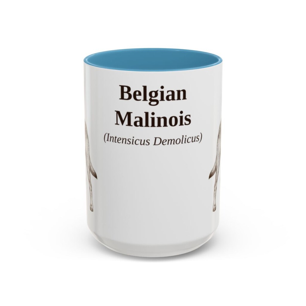 belgian-malinois-mug-latin-light-blue-3 15oz Belgian Malinois Latin Mug, Belgian Malinois, Vintage Dog Coffee Mug, Dog Lover Gift