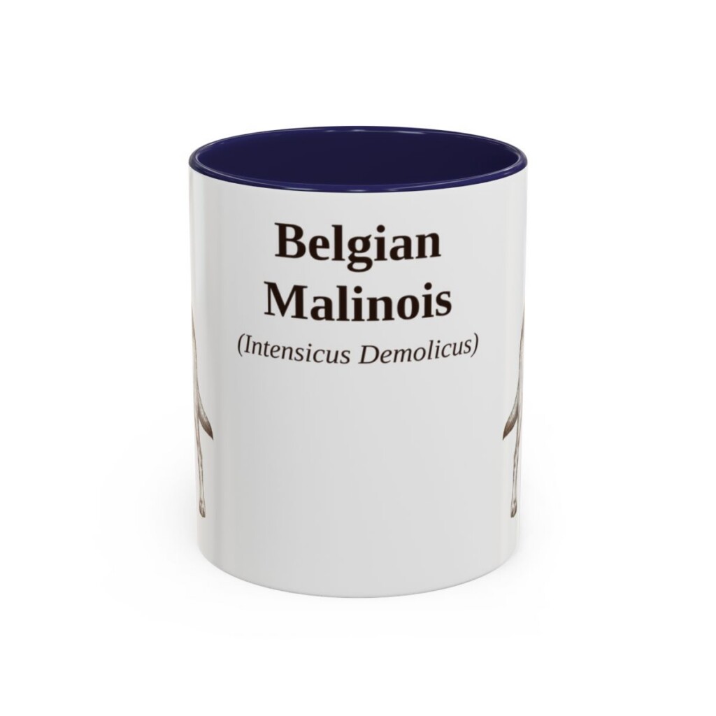 11oz Belgian Malinois Latin Mug, Belgian Malinois, Vintage Dog Coffee Mug, Dog Lover Gift