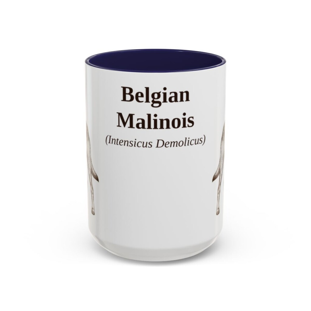 belgian-malinois-mug-latin-navy-3 15oz Belgian Malinois Latin Mug, Belgian Malinois, Vintage Dog Coffee Mug, Dog Lover Gift