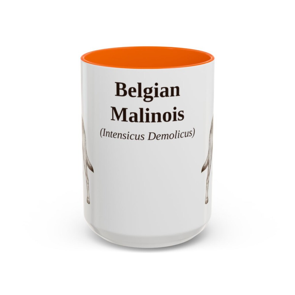 belgian-malinois-mug-latin-orange-3 15oz Belgian Malinois Latin Mug, Belgian Malinois, Vintage Dog Coffee Mug, Dog Lover Gift