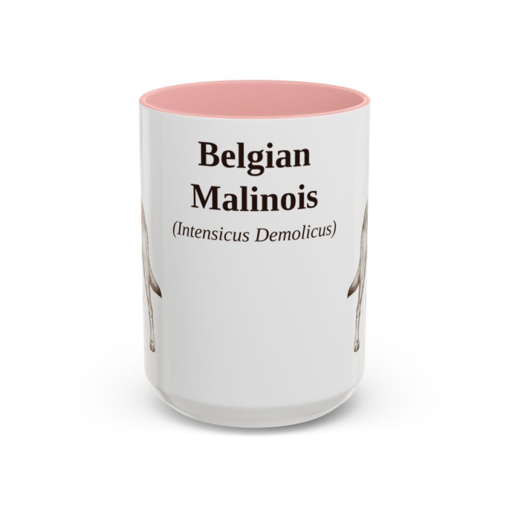 belgian-malinois-mug-latin-pink-3 15oz Belgian Malinois Latin Mug, Belgian Malinois, Vintage Dog Coffee Mug, Dog Lover Gift