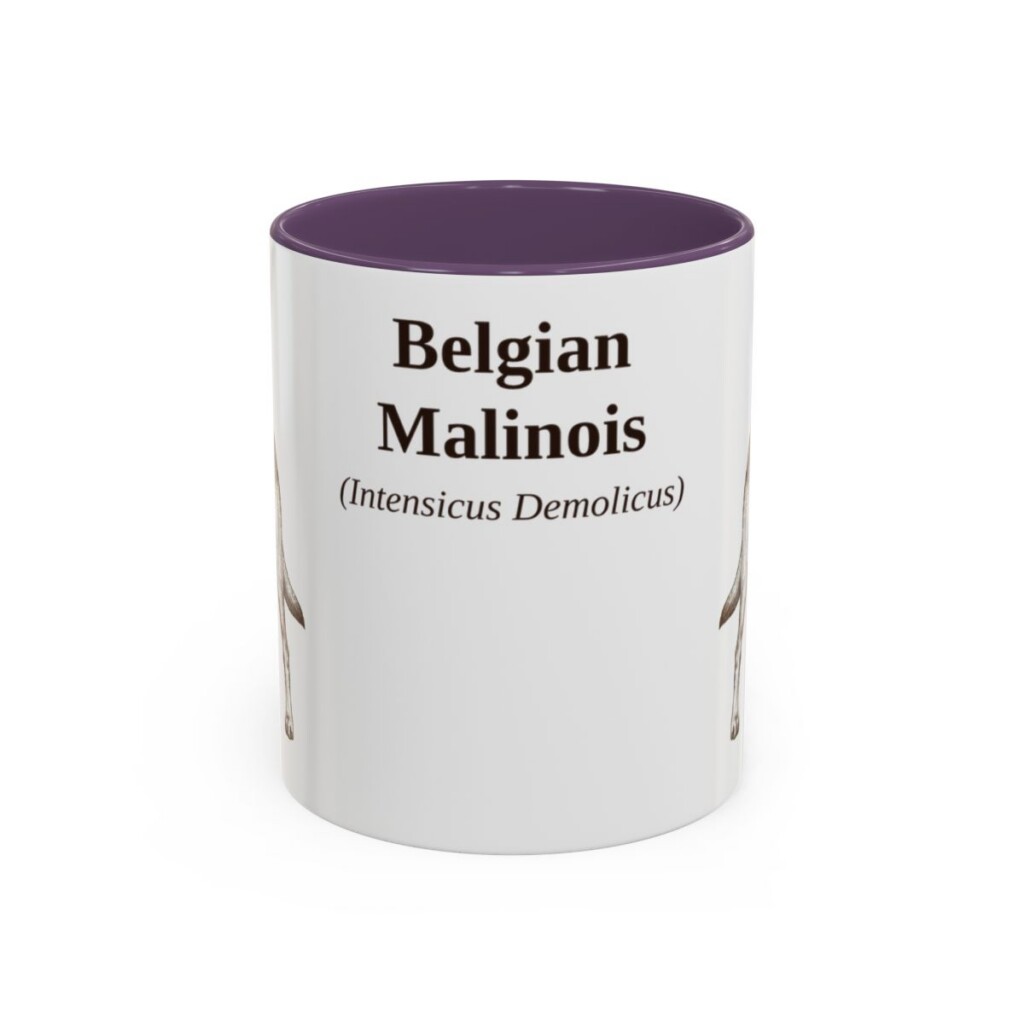 11oz Belgian Malinois Latin Mug, Belgian Malinois, Vintage Dog Coffee Mug, Dog Lover Gift