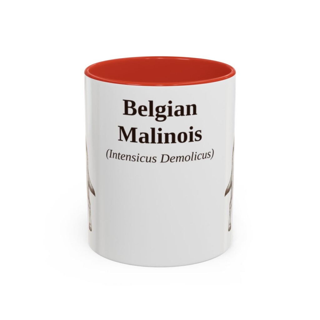 11oz Belgian Malinois Latin Mug, Belgian Malinois, Vintage Dog Coffee Mug, Dog Lover Gift