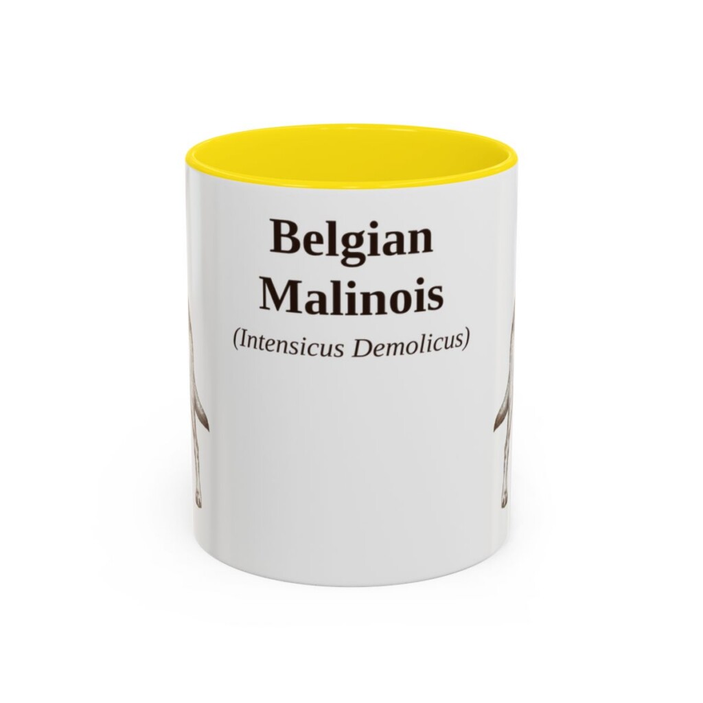 11oz Belgian Malinois Latin Mug, Belgian Malinois, Vintage Dog Coffee Mug, Dog Lover Gift