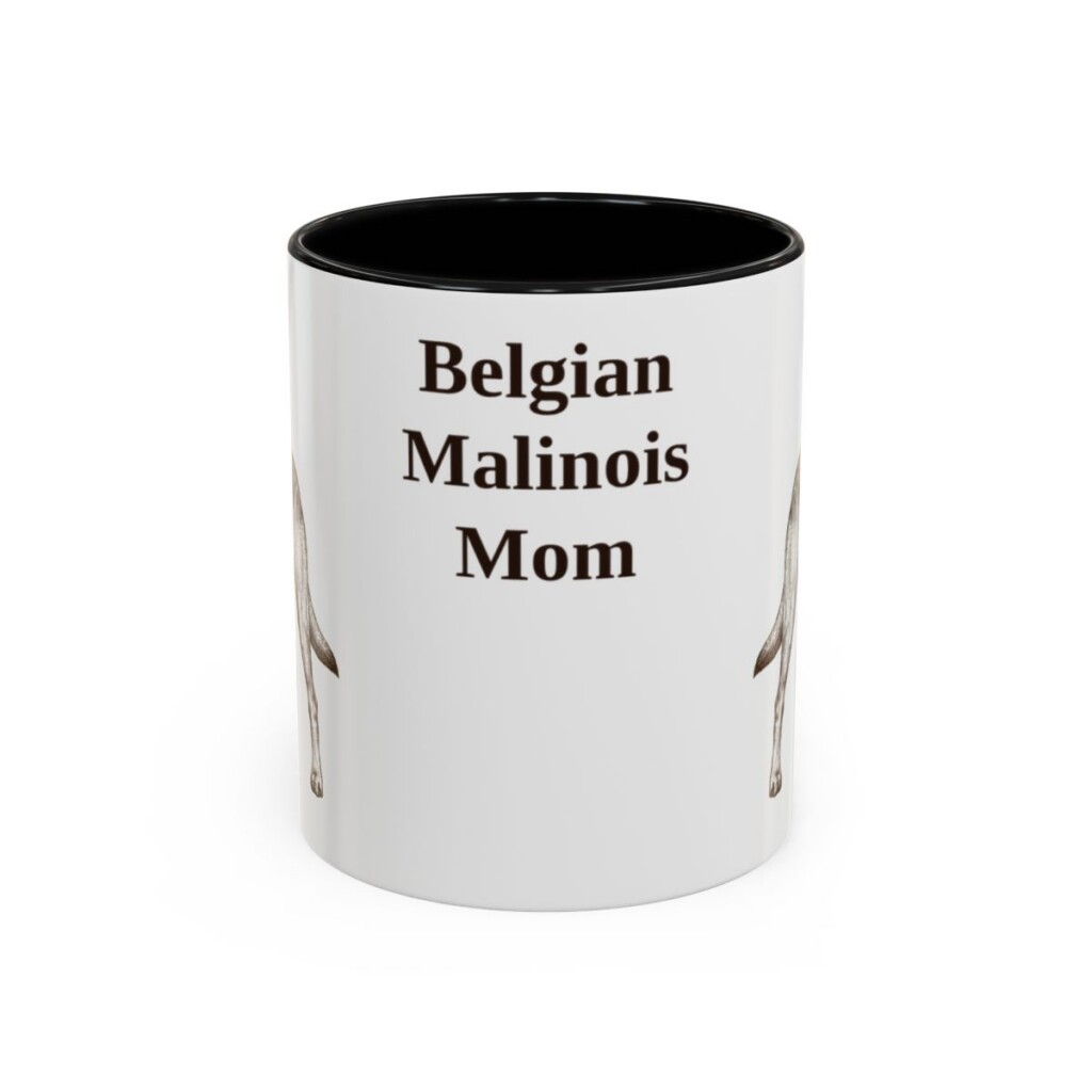 11oz Belgian Malinois Dog Mom Mug, Vintage Sketch Coffee Mug, Dog Mom Gift