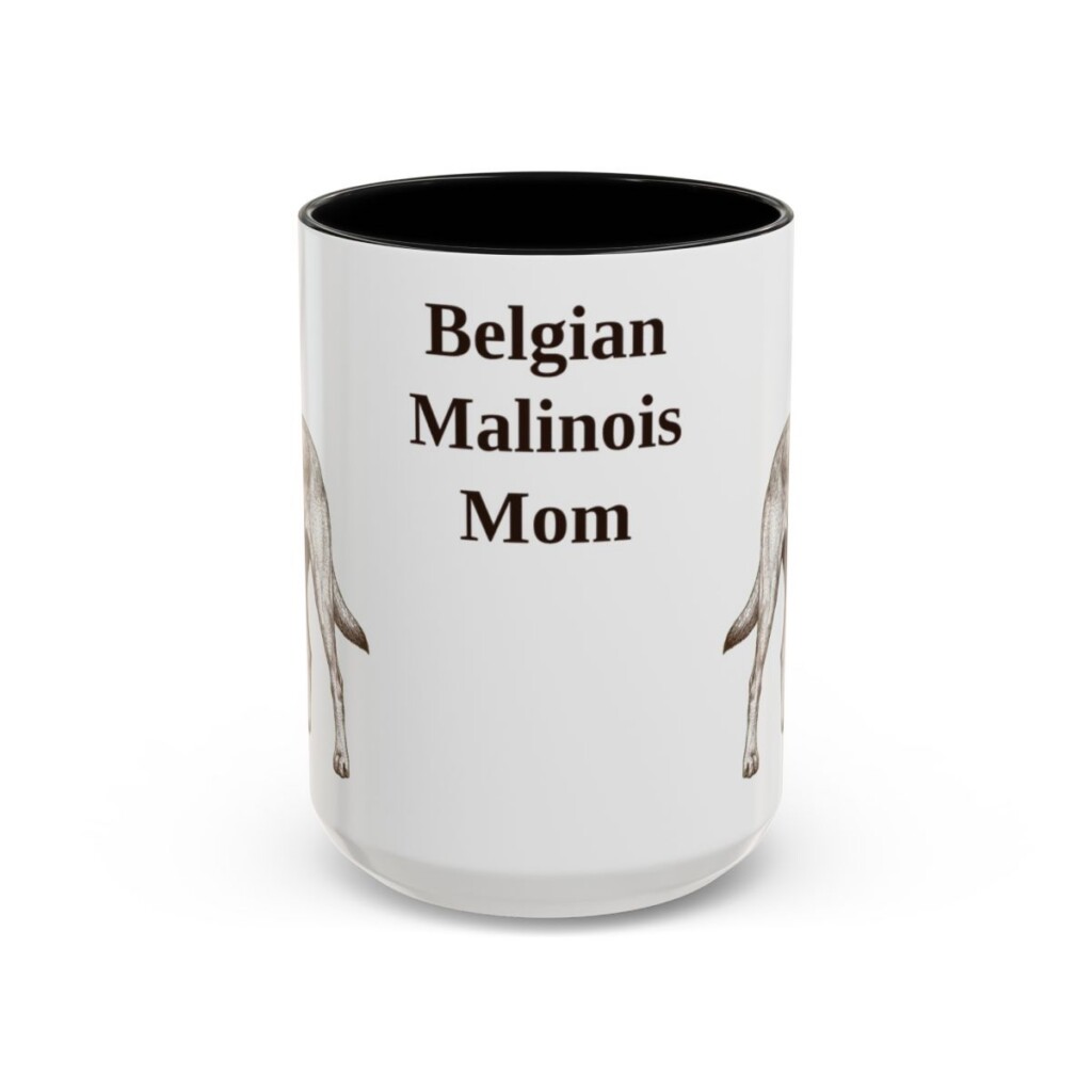 belgian-malinois-mug-mom-black-front-3 15oz Belgian Malinois Dog Mom Mug, Vintage Sketch Coffee Mug, Dog Mom Gift
