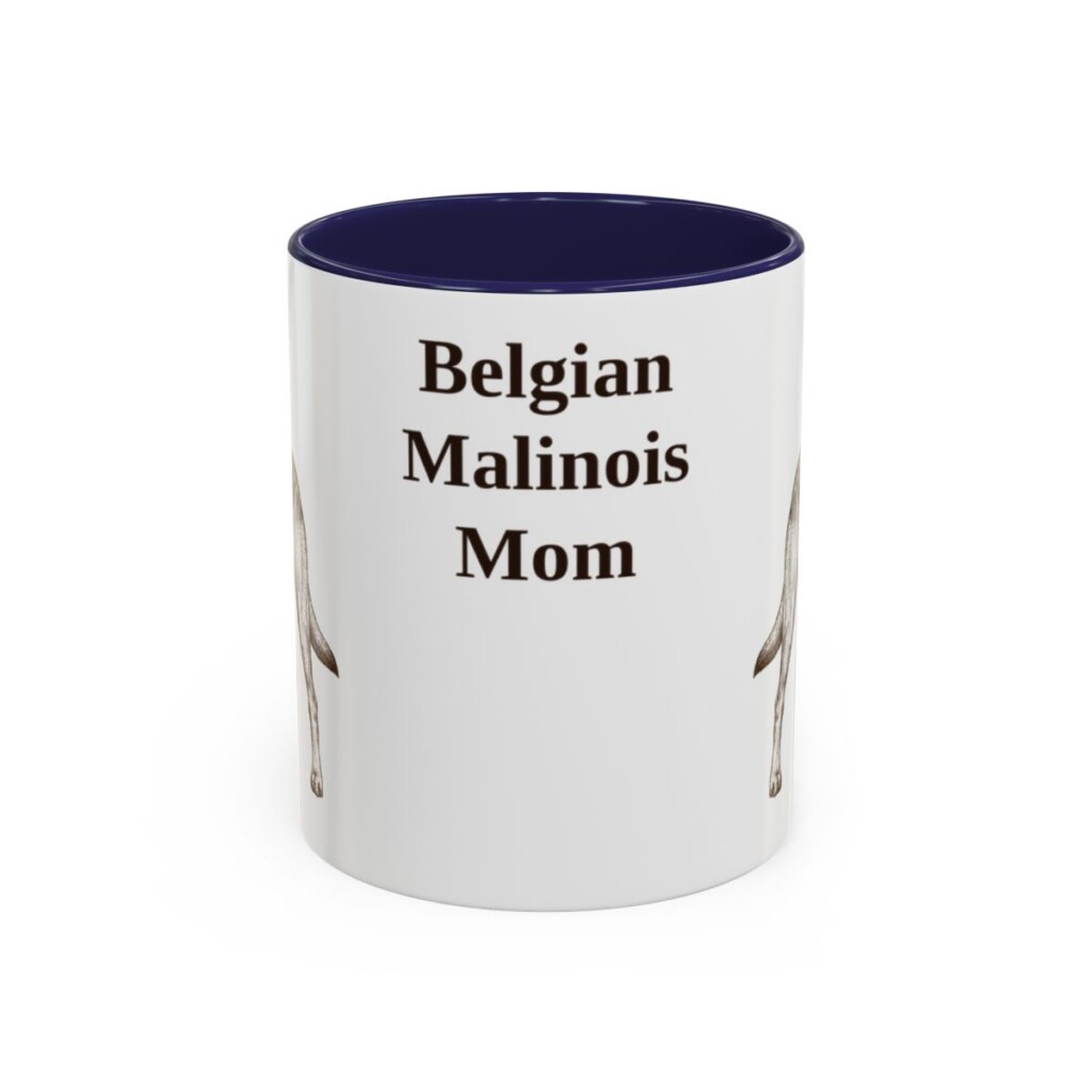 11oz Belgian Malinois Dog Mom Mug, Vintage Sketch Coffee Mug, Dog Mom Gift