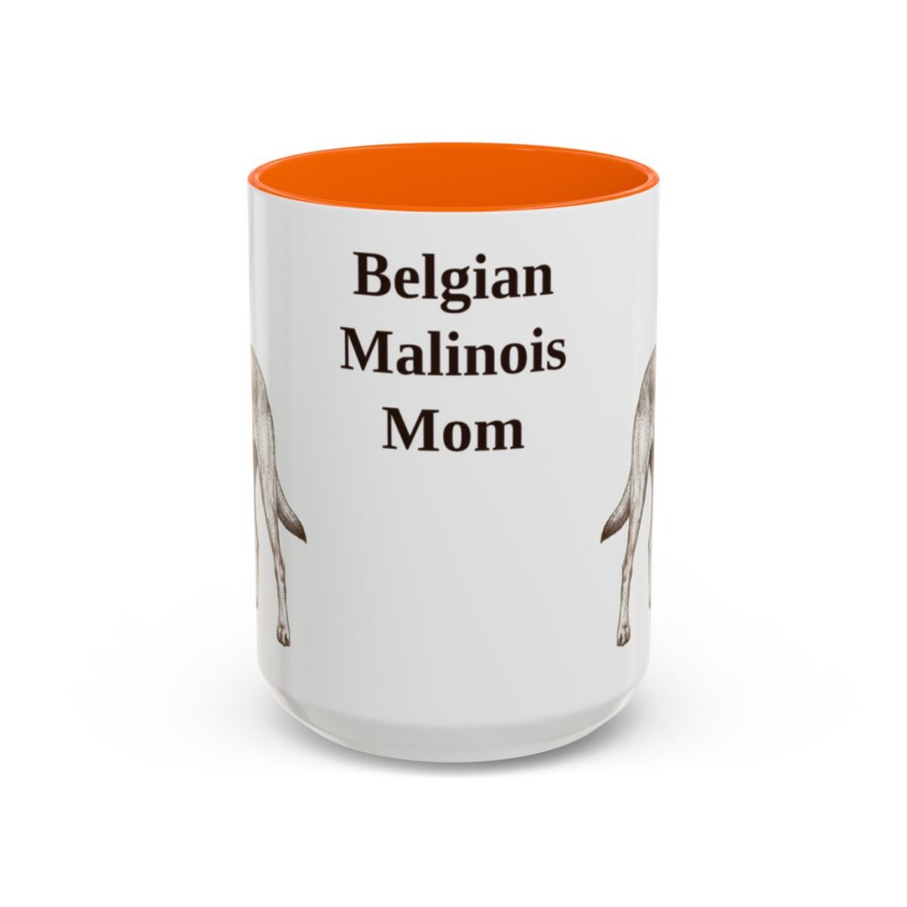 belgian-malinois-mug-mom-orange-3 15oz Belgian Malinois Dog Mom Mug, Vintage Sketch Coffee Mug, Dog Mom Gift