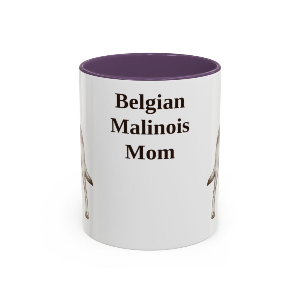 11oz Belgian Malinois Dog Mom Mug, Vintage Sketch Coffee Mug, Dog Mom Gift