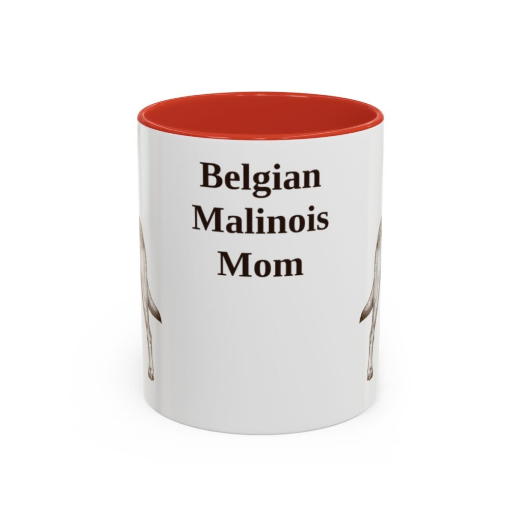11oz Belgian Malinois Dog Mom Mug, Vintage Sketch Coffee Mug, Dog Mom Gift