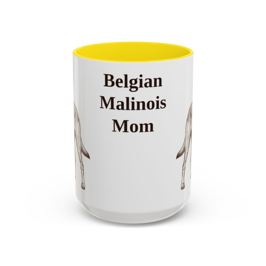 belgian-malinois-mug-mom-yellow-3 15oz Belgian Malinois Dog Mom Mug, Vintage Sketch Coffee Mug, Dog Mom Gift