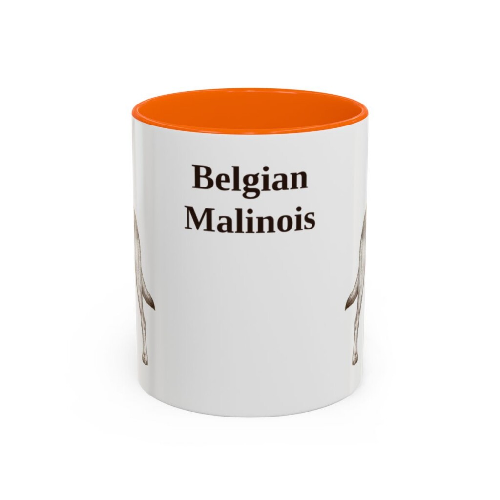 11oz Belgian Malinois Mug, Vintage Dog Portrait Coffee Mug, Dog Lover Gift