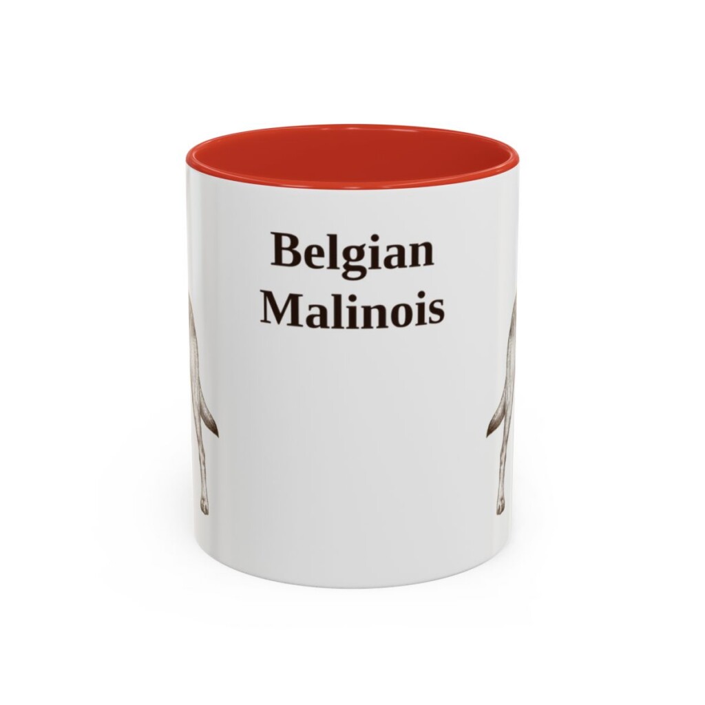 11oz Belgian Malinois Mug, Vintage Dog Portrait Coffee Mug, Dog Lover Gift