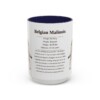 belgian-malinois-mug-writeup-navy-3 15oz Belgian Malinois Mug, Illustrated Dog Breed Facts Coffee Mug, Vintage Dog Keepsake Gift