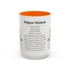 belgian-malinois-mug-writeup-orange-3 15oz Belgian Malinois Mug, Illustrated Dog Breed Facts Coffee Mug, Vintage Dog Keepsake Gift
