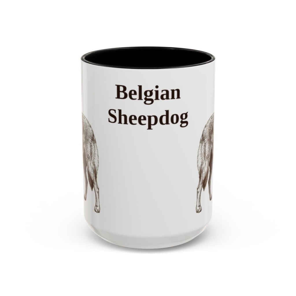 belgian-sheepdog-mug-black-front-1 15oz Belgian Sheepdog Mug, Vintage Dog Portrait Coffee Mug, Dog Lover Gift