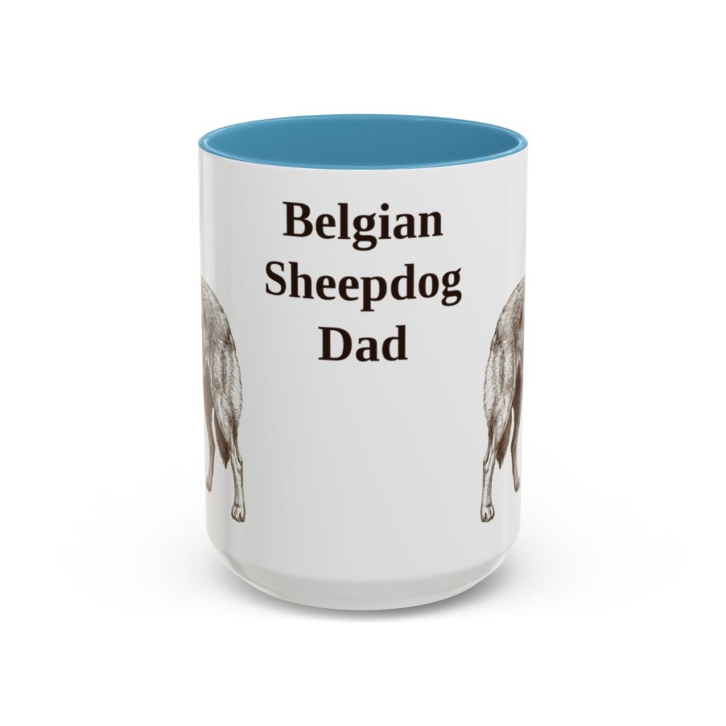 belgian-sheepdog-mug-dad-light-blue-3 15oz Belgian Sheepdog Dog Dad Mug, Vintage Sketch Coffee Mug, Dog Dad Gift
