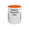 11oz Belgian Sheepdog Dog Dad Mug, Vintage Sketch Coffee Mug, Dog Dad Gift