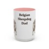 belgian-sheepdog-mug-dad-pink-3 15oz Belgian Sheepdog Dog Dad Mug, Vintage Sketch Coffee Mug, Dog Dad Gift