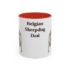 11oz Belgian Sheepdog Dog Dad Mug, Vintage Sketch Coffee Mug, Dog Dad Gift