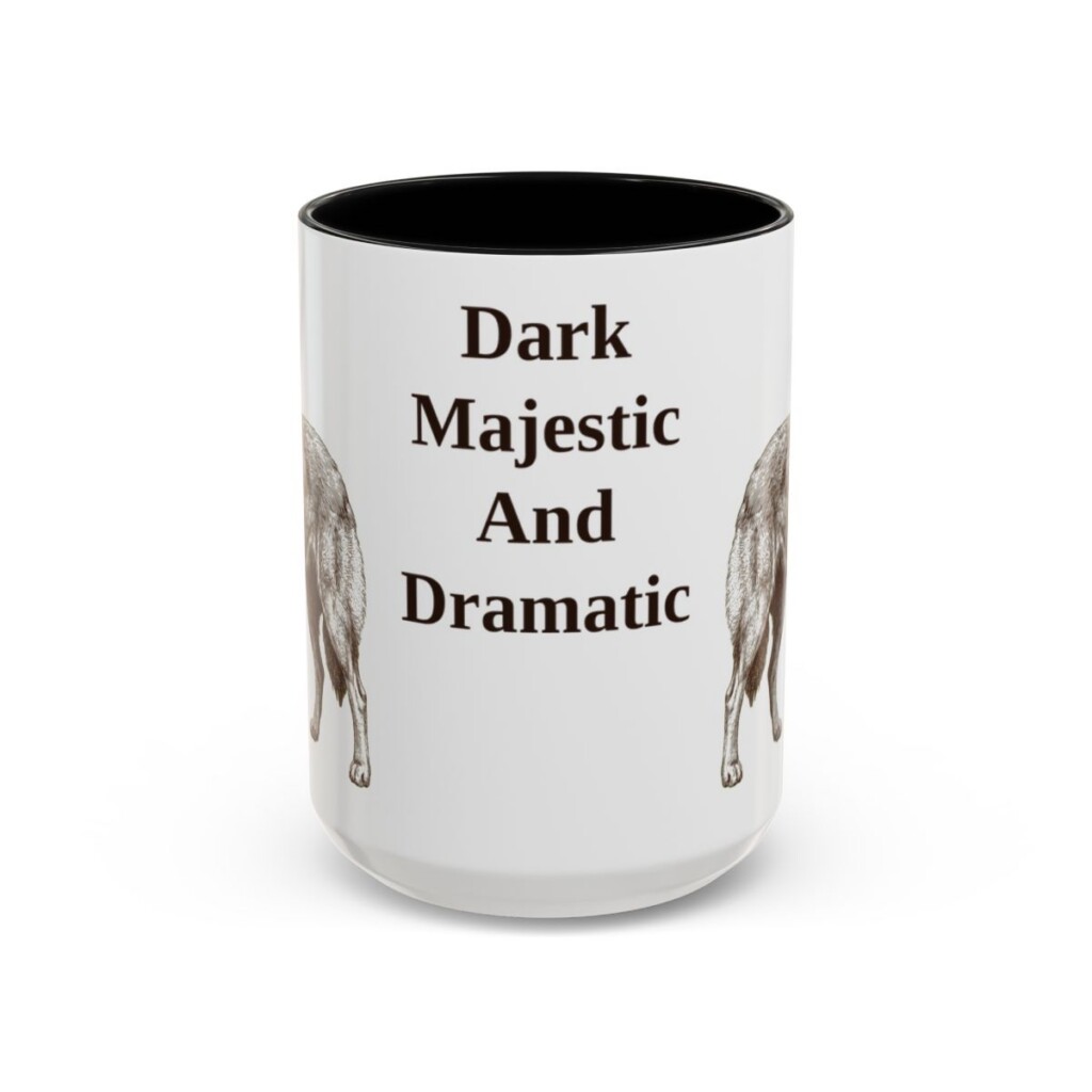 15oz Funny Belgian Sheepdog Mug, Dark Majestic And Dramatic, Vintage Dog Coffee Mug, Dog Lover Gift