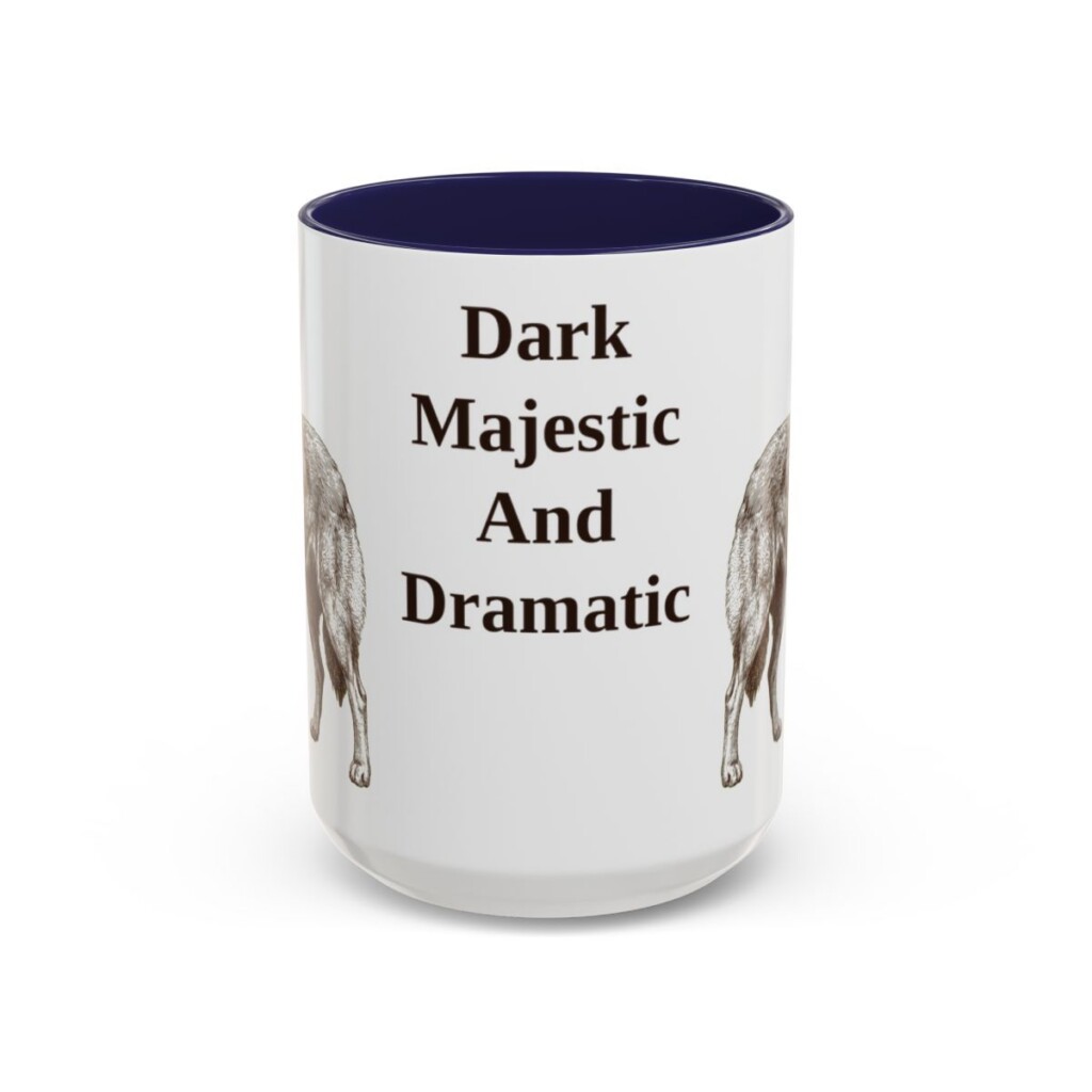 15oz Funny Belgian Sheepdog Mug, Dark Majestic And Dramatic, Vintage Dog Coffee Mug, Dog Lover Gift