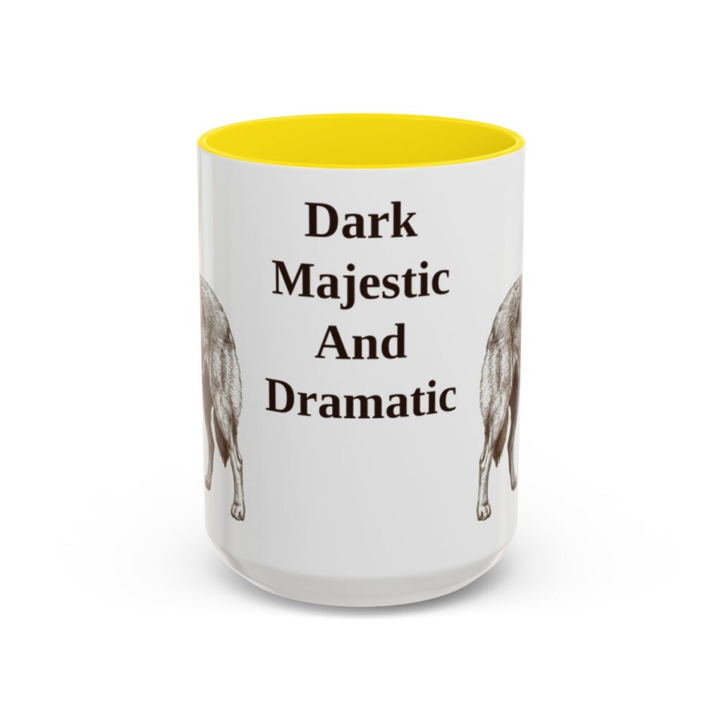 15oz Funny Belgian Sheepdog Mug, Dark Majestic And Dramatic, Vintage Dog Coffee Mug, Dog Lover Gift
