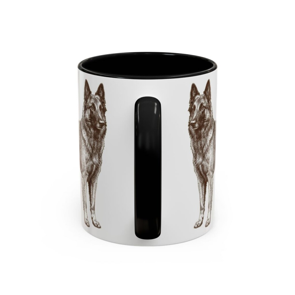 11oz Belgian Sheepdog Latin Mug, Belgian Sheepdog, Vintage Dog Coffee Mug, Dog Lover Gift