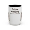 15oz Belgian Sheepdog Latin Mug, Belgian Sheepdog, Vintage Dog Coffee Mug, Dog Lover Gift