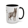 15oz Belgian Sheepdog Latin Mug, Belgian Sheepdog, Vintage Dog Coffee Mug, Dog Lover Gift