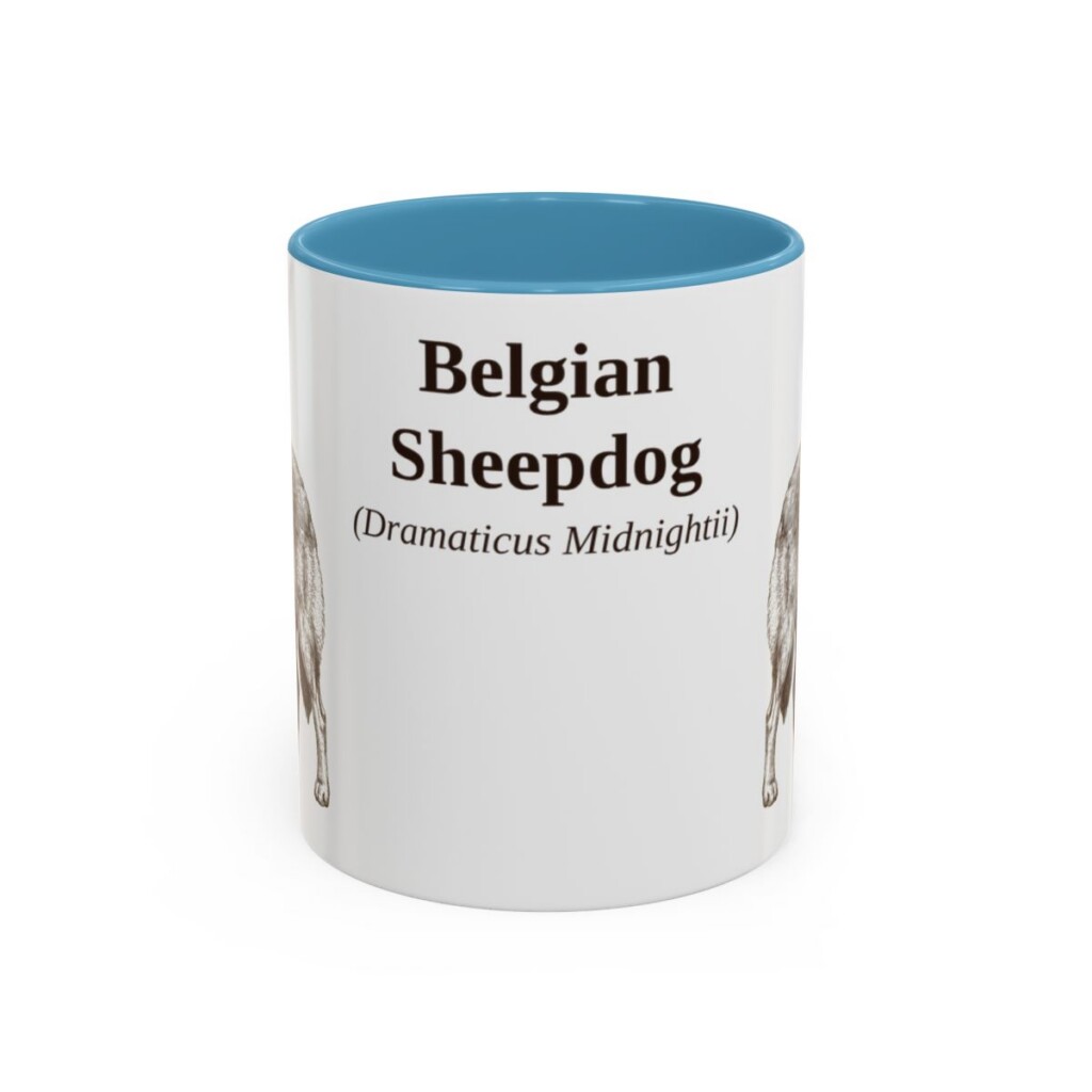 11oz Belgian Sheepdog Latin Mug, Belgian Sheepdog, Vintage Dog Coffee Mug, Dog Lover Gift