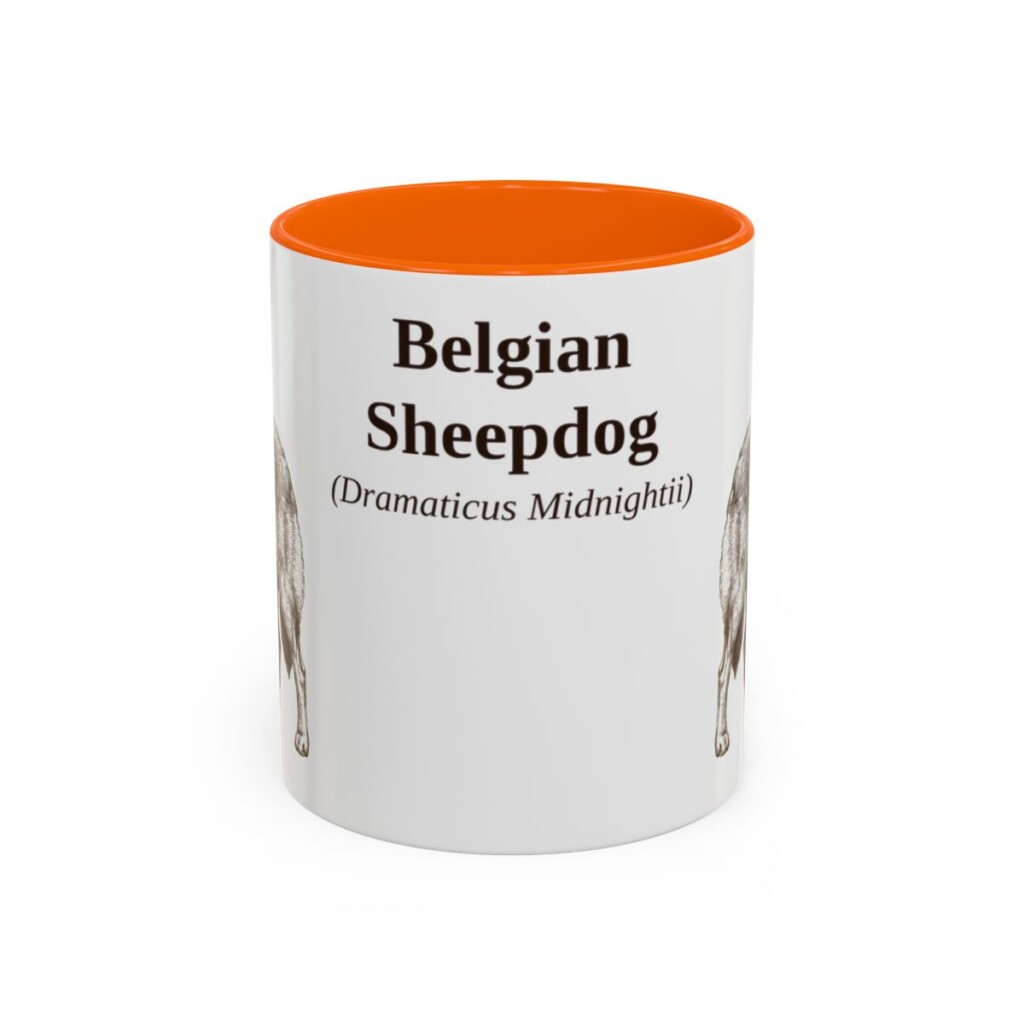 11oz Belgian Sheepdog Latin Mug, Belgian Sheepdog, Vintage Dog Coffee Mug, Dog Lover Gift