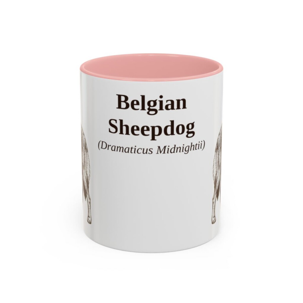 11oz Belgian Sheepdog Latin Mug, Belgian Sheepdog, Vintage Dog Coffee Mug, Dog Lover Gift