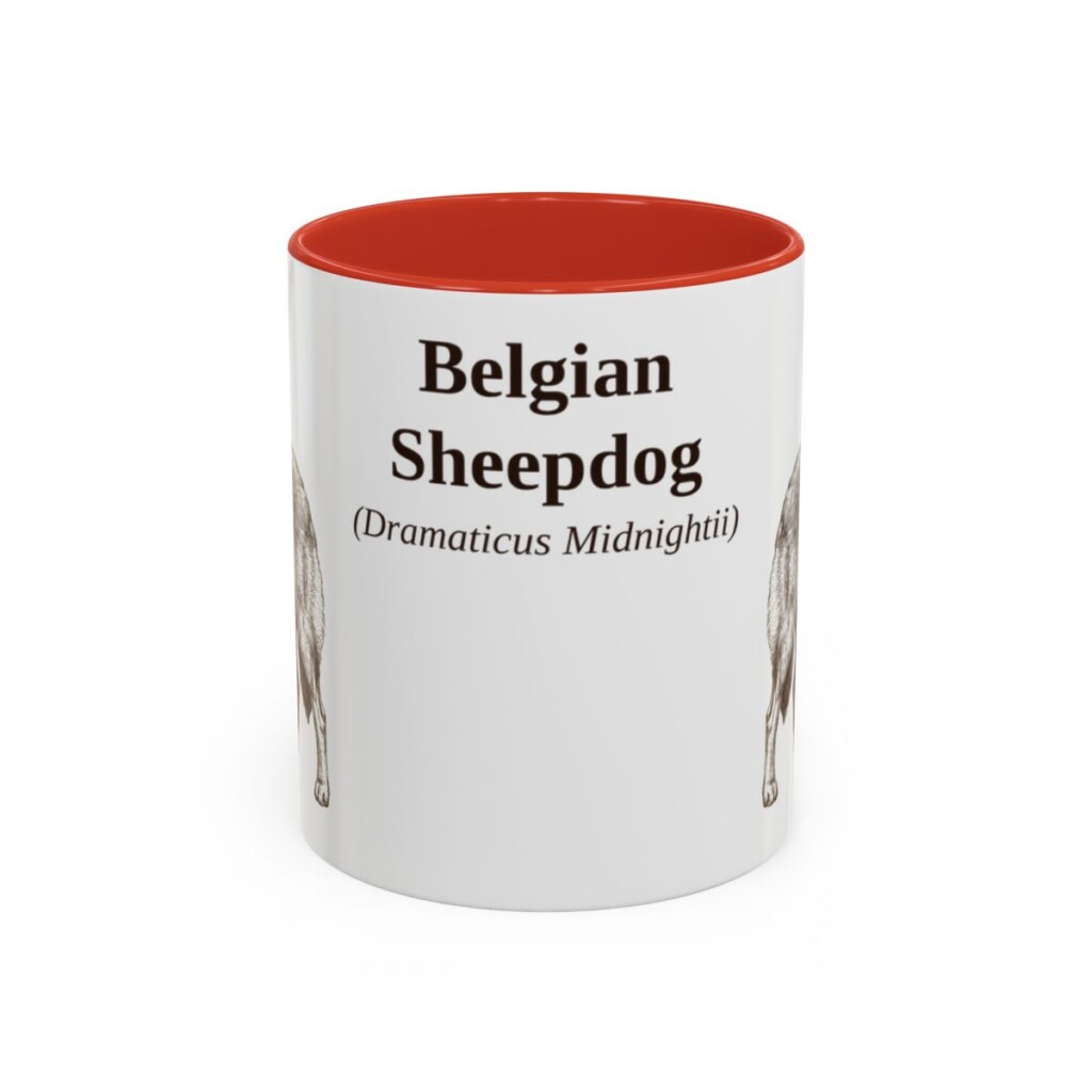 11oz Belgian Sheepdog Latin Mug, Belgian Sheepdog, Vintage Dog Coffee Mug, Dog Lover Gift