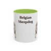 11oz Belgian Sheepdog Mug, Vintage Dog Portrait Coffee Mug, Dog Lover Gift