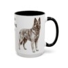 15oz Belgian Sheepdog Dog Mom Mug, Vintage Sketch Coffee Mug, Dog Mom Gift