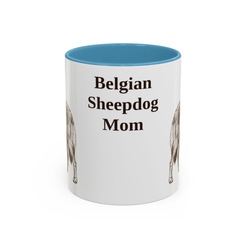 11oz Belgian Sheepdog Dog Mom Mug, Vintage Sketch Coffee Mug, Dog Mom Gift