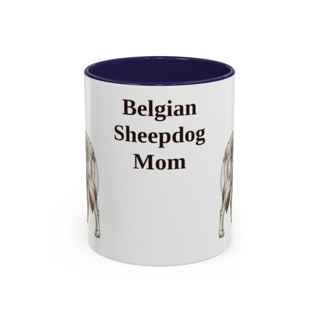 11oz Belgian Sheepdog Dog Mom Mug, Vintage Sketch Coffee Mug, Dog Mom Gift