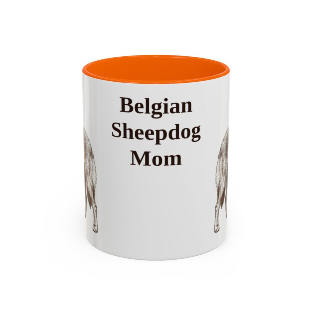11oz Belgian Sheepdog Dog Mom Mug, Vintage Sketch Coffee Mug, Dog Mom Gift