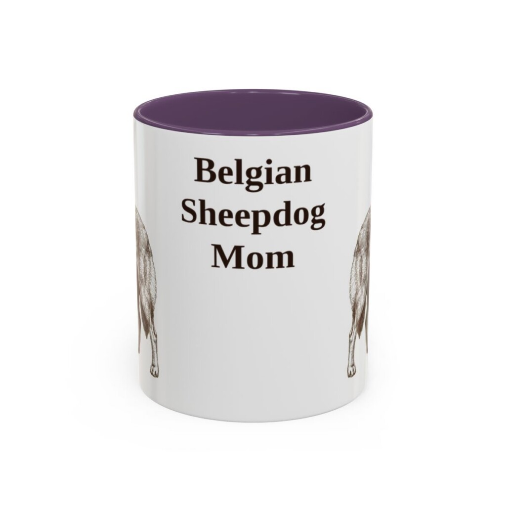11oz Belgian Sheepdog Dog Mom Mug, Vintage Sketch Coffee Mug, Dog Mom Gift