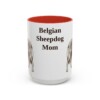 15oz Belgian Sheepdog Dog Mom Mug, Vintage Sketch Coffee Mug, Dog Mom Gift