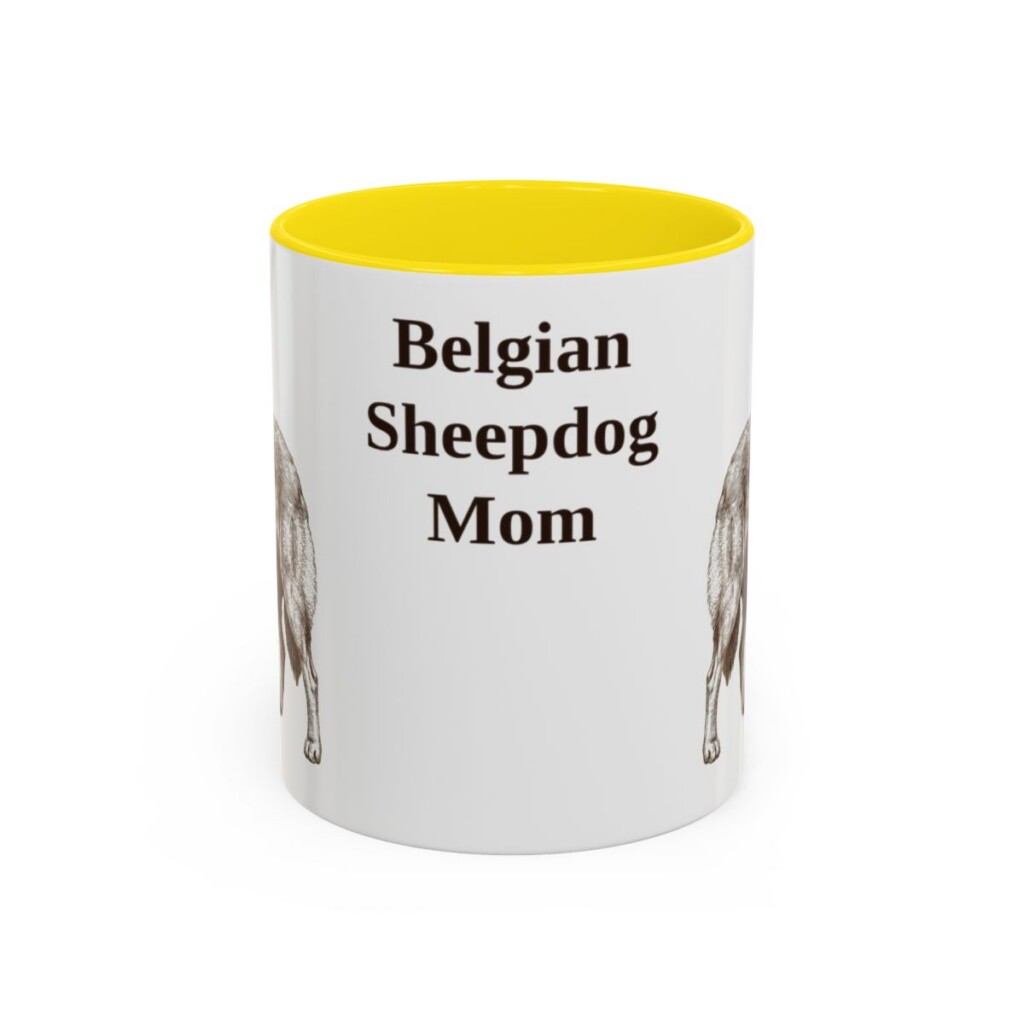 11oz Belgian Sheepdog Dog Mom Mug, Vintage Sketch Coffee Mug, Dog Mom Gift