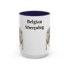 belgian-sheepdog-mug-navy-1 15oz Belgian Sheepdog Mug, Vintage Dog Portrait Coffee Mug, Dog Lover Gift